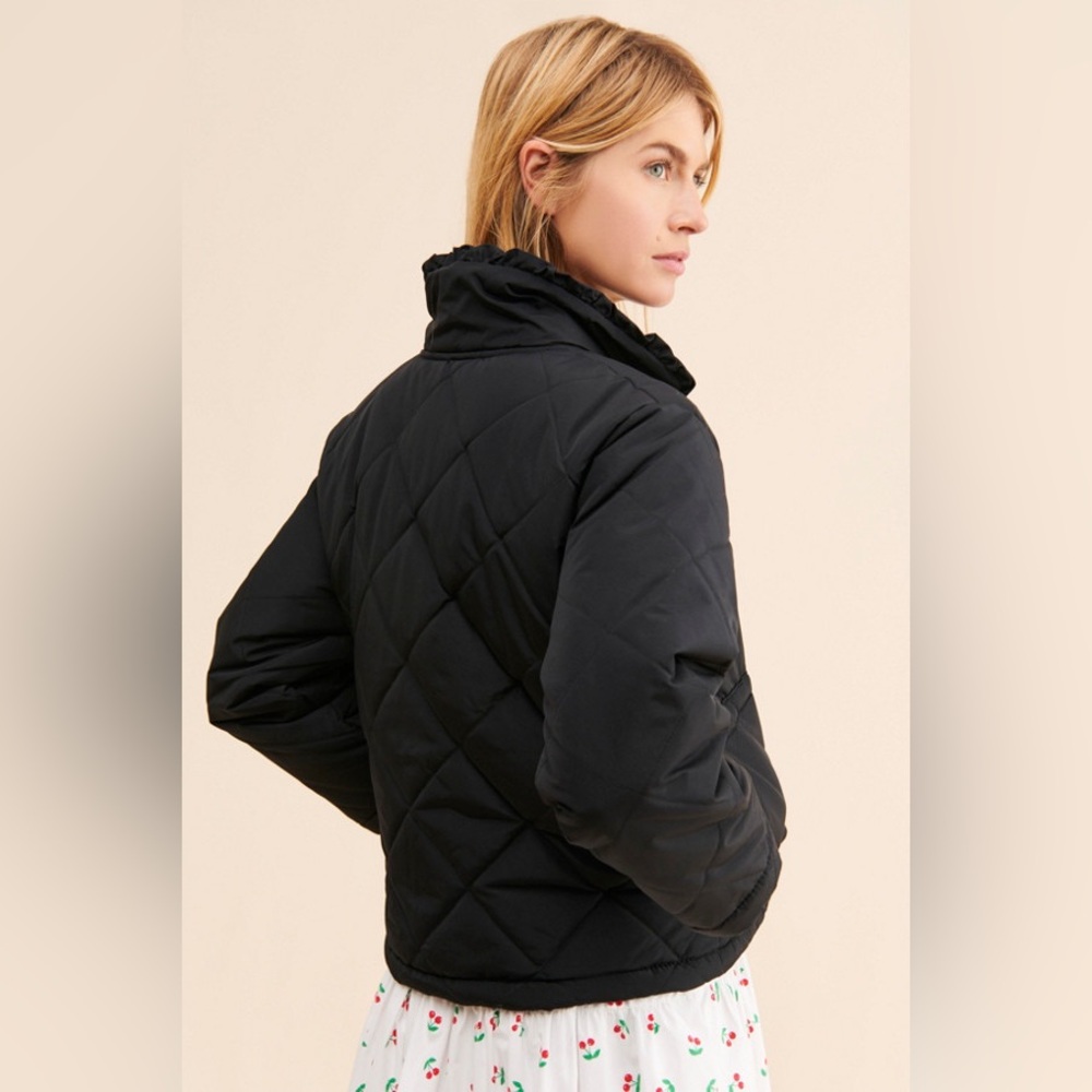 Tach Clothing Geo Quilted Puffer in Black. Size Large - Picture 2 of 9